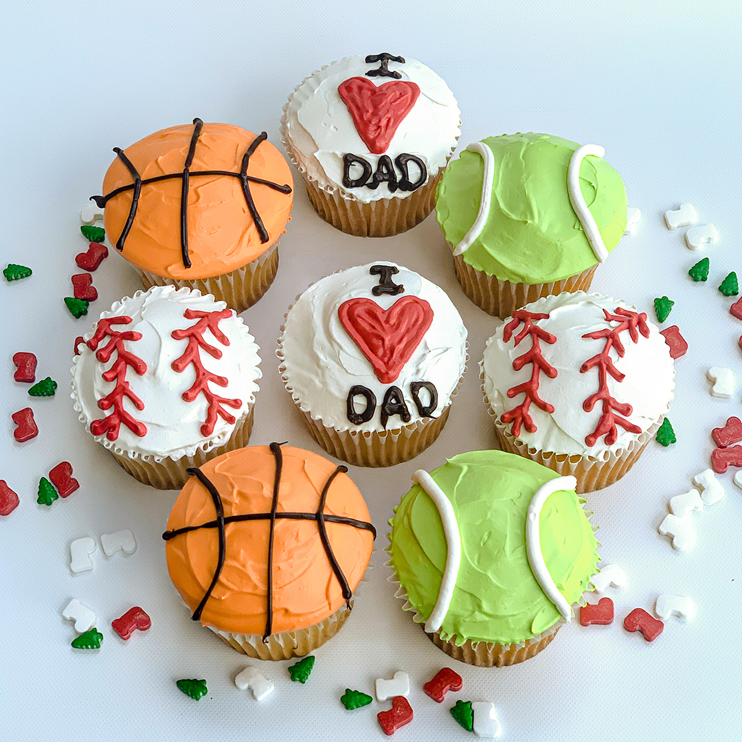 FATHER’S DAY SPORT BALL CUPCAKES