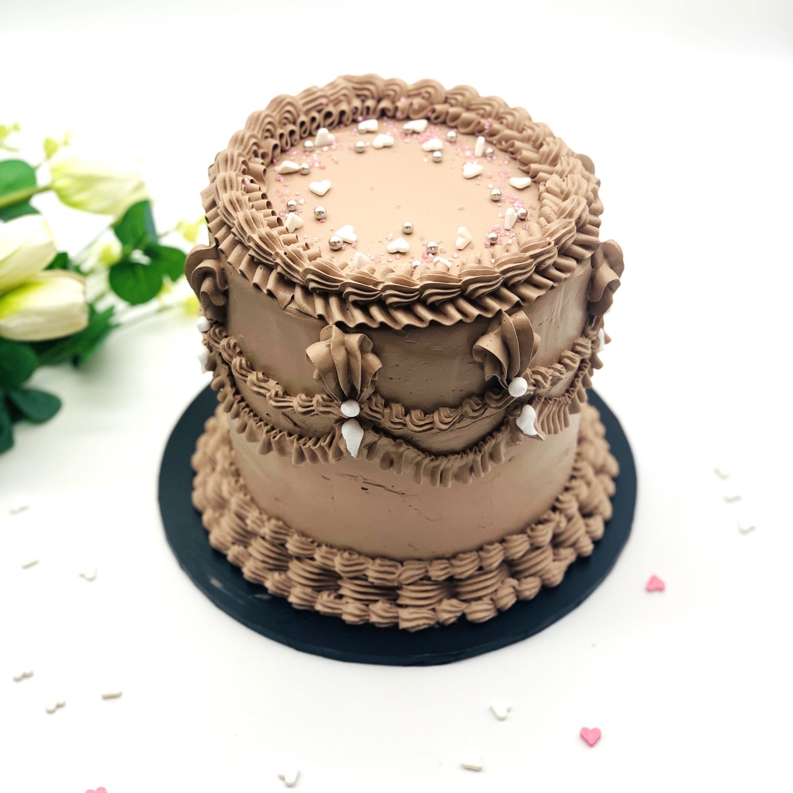 Classic Décor Chocolate Cake (for Valentine’s 2025)