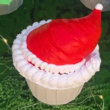 Santa’s Hat Cupcake