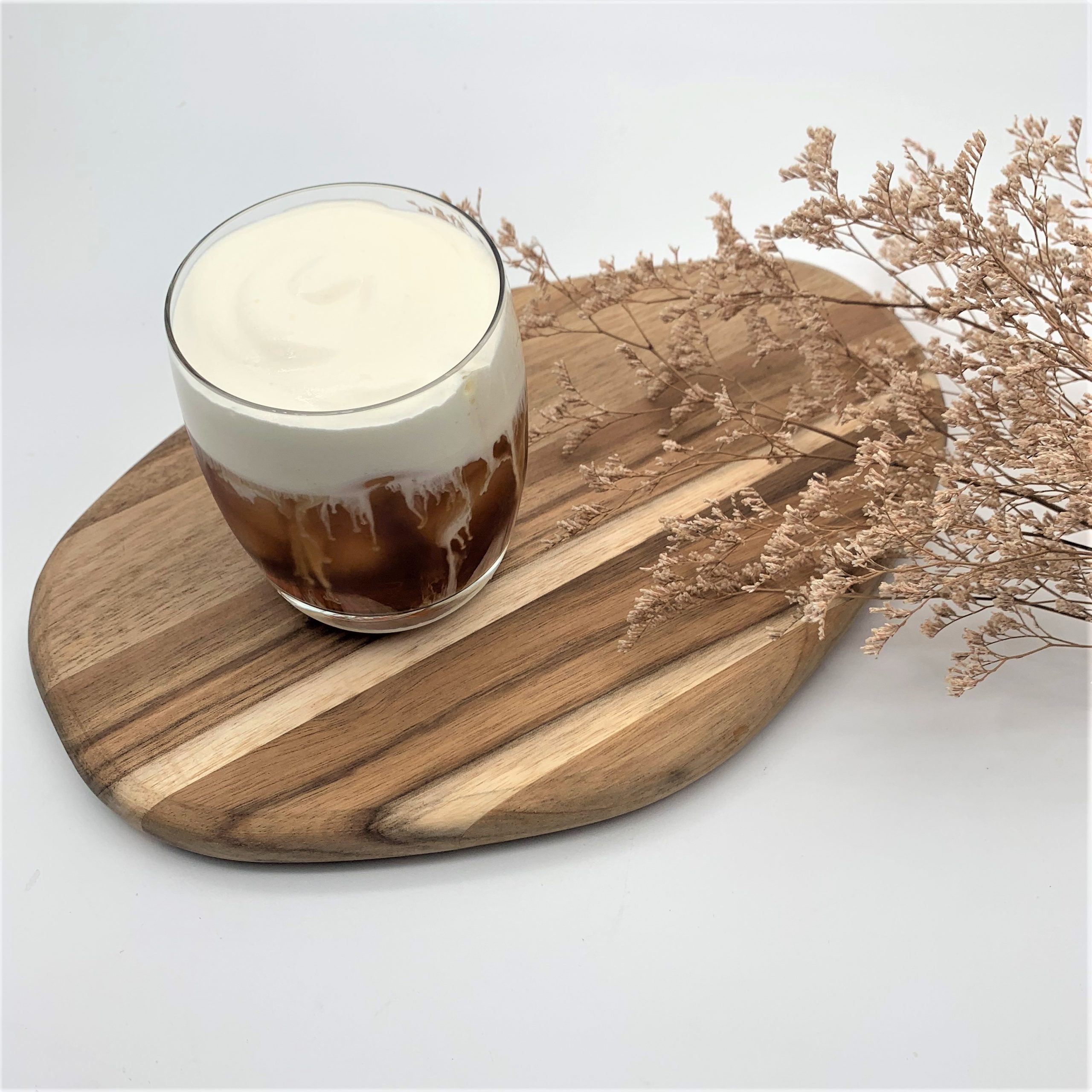 Cold-coffee-with-salted-milk-foam and ICEHOT All-Purpose Creamer Concentrate