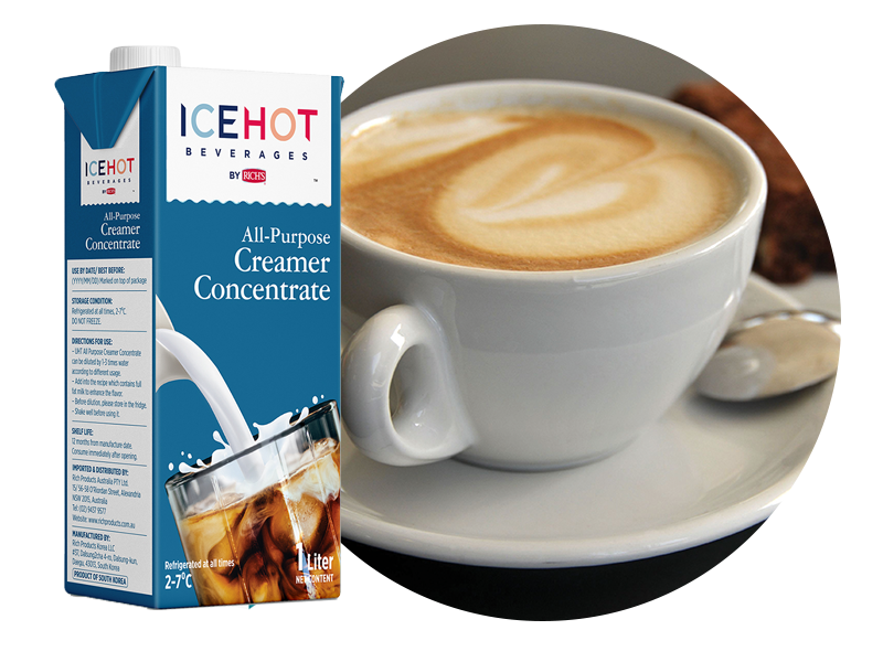 COLD FOAM ON ICED BEVERAGE with ICEHOT All-Purpose Creamer Concentrate