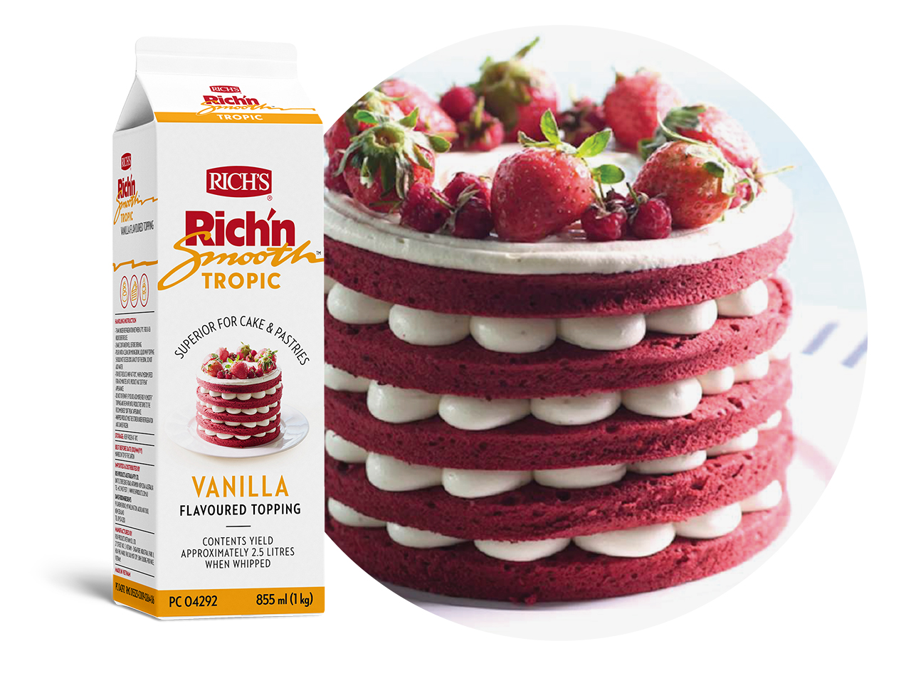 LAYERED COOKIE CAKES with RichSmooth Vanilla 